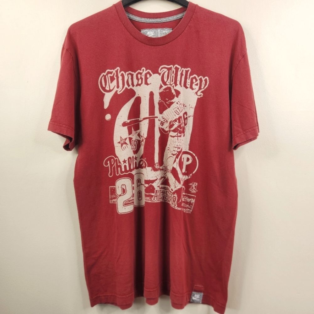 Nike MLB Philadelphia Phillies Chase Utley 2010 SS Crew Neck Graphic Tee M